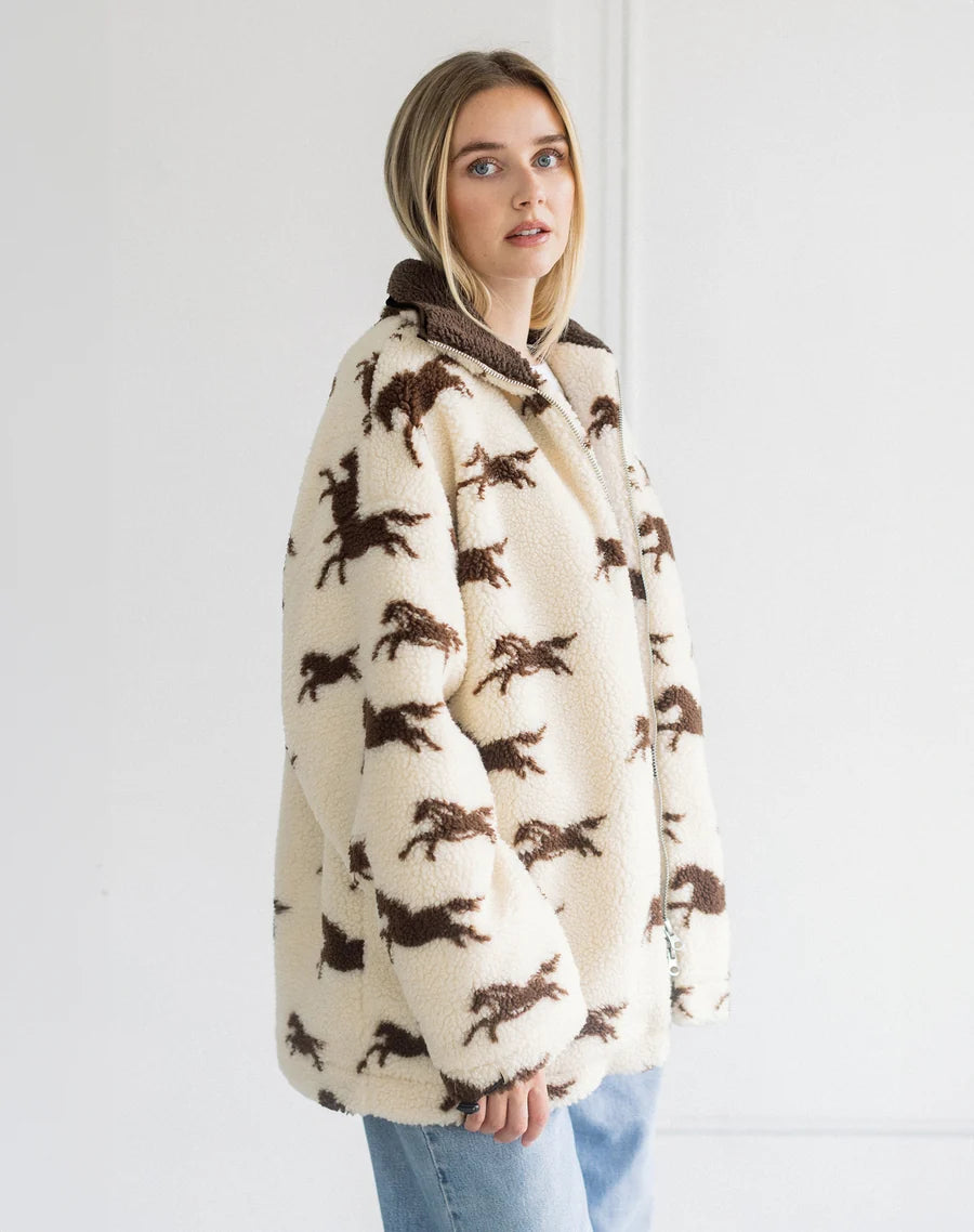BRUNETTE THE LABEL- WILD HORSE LONG SHERPA COAT