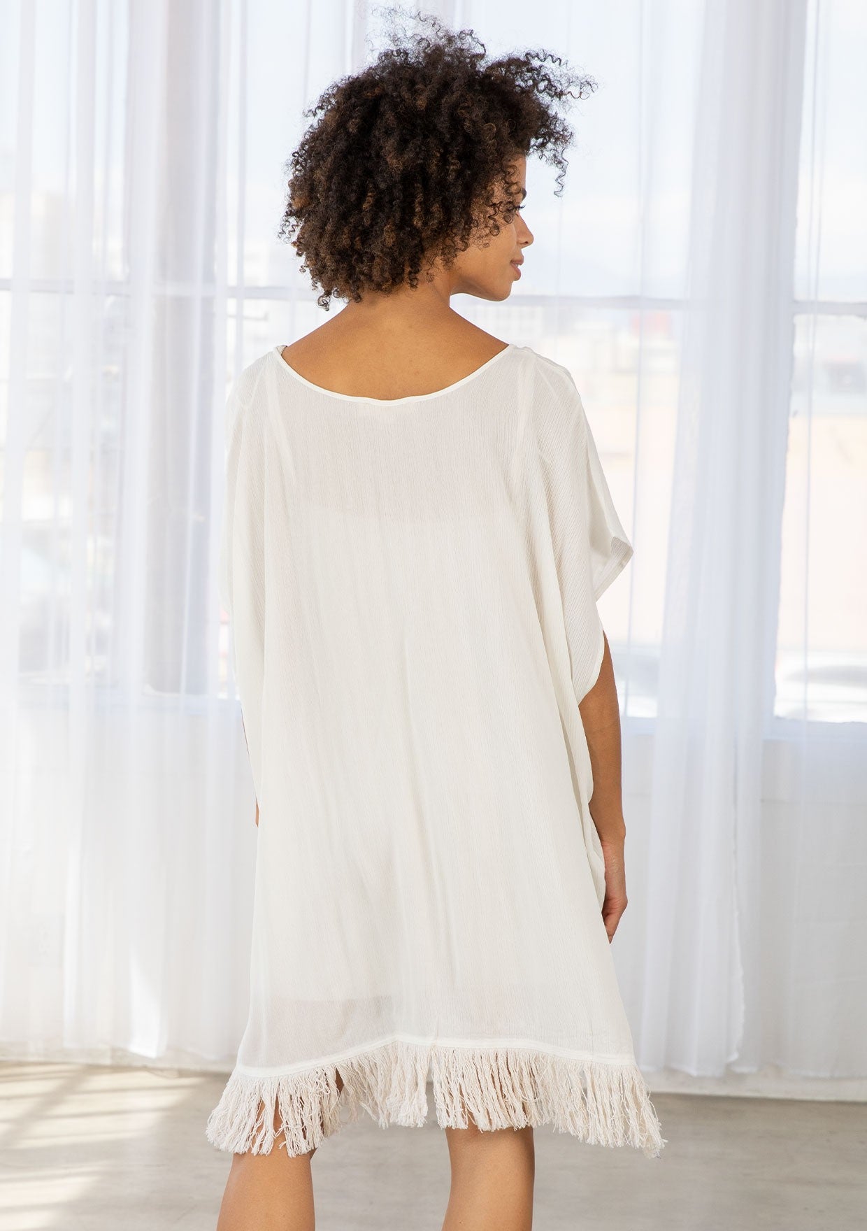 LOVESTITCH-CAFTAN W/FRINGE