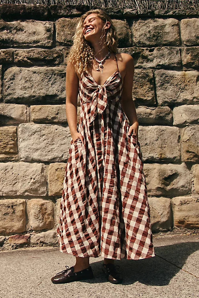FREE PEOPLE-"VIA MIDI" DRESS