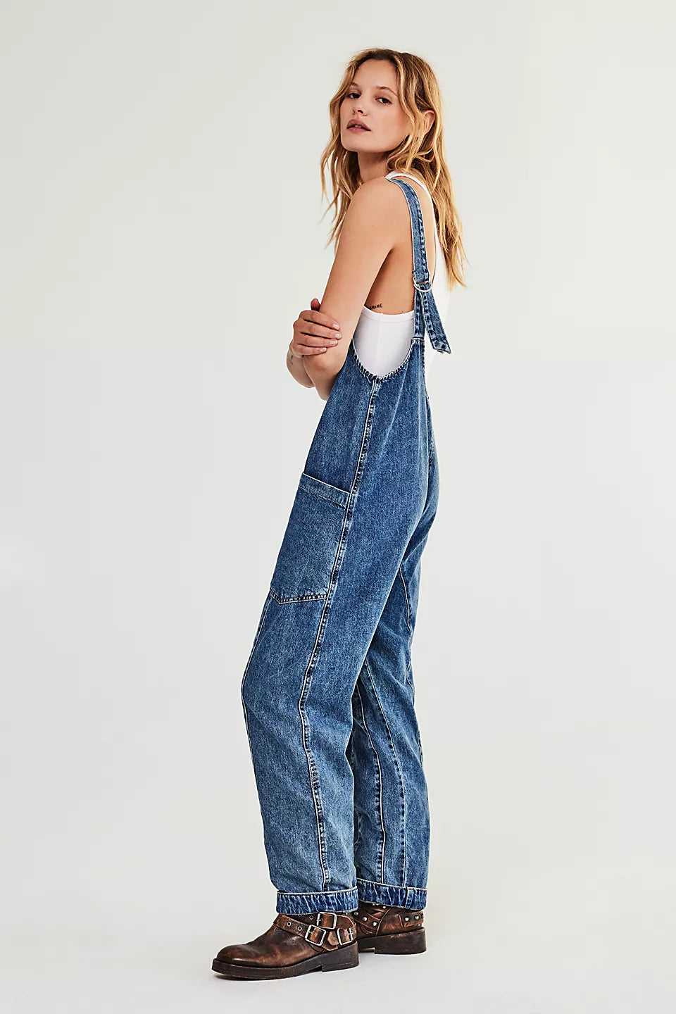 FREE PEOPLE-"HIGH ROLLER"JUMPSUIT