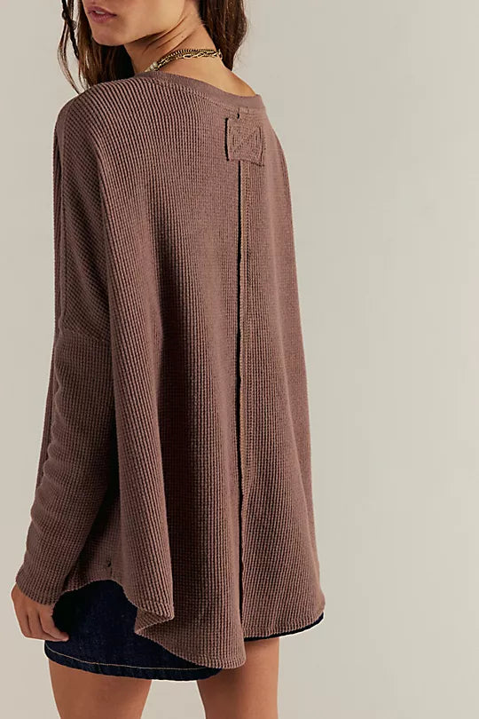 FREE PEOPLE-"LATTE BLUES" TEE