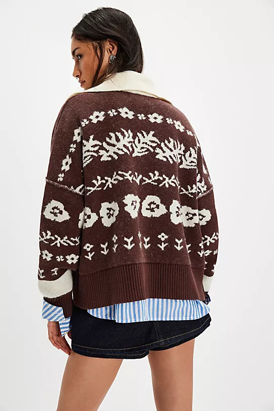 FREE PEOPLE-"SHELBY" CARDIGAN