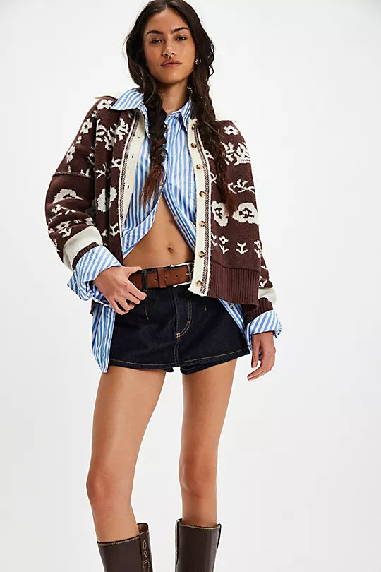 FREE PEOPLE-"SHELBY" CARDIGAN