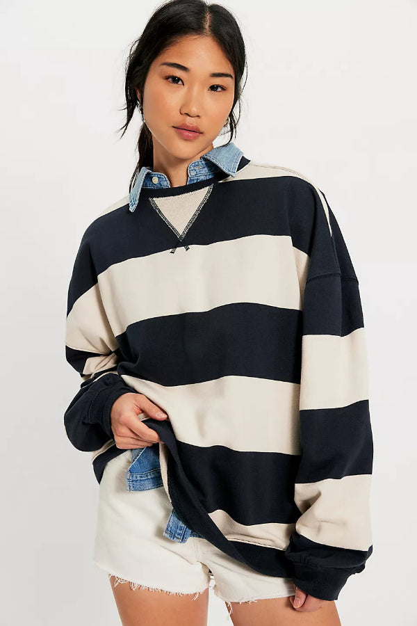 FREE PEOPLE "CLASSIC STRIPED" SWEATSHIRT