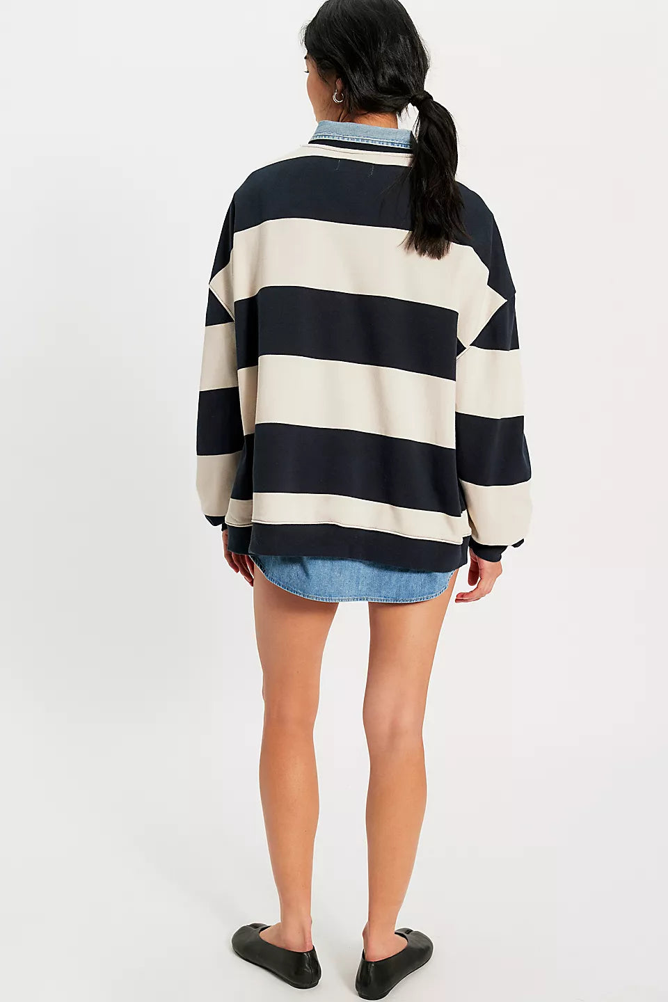 FREE PEOPLE "CLASSIC STRIPED" SWEATSHIRT