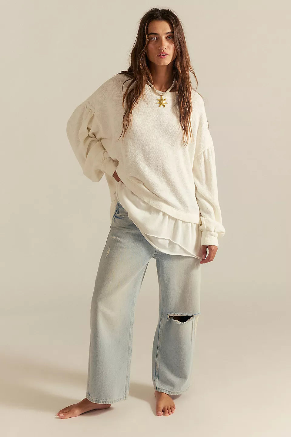 FREE PEOPLE-"MADDIE" SWEATER