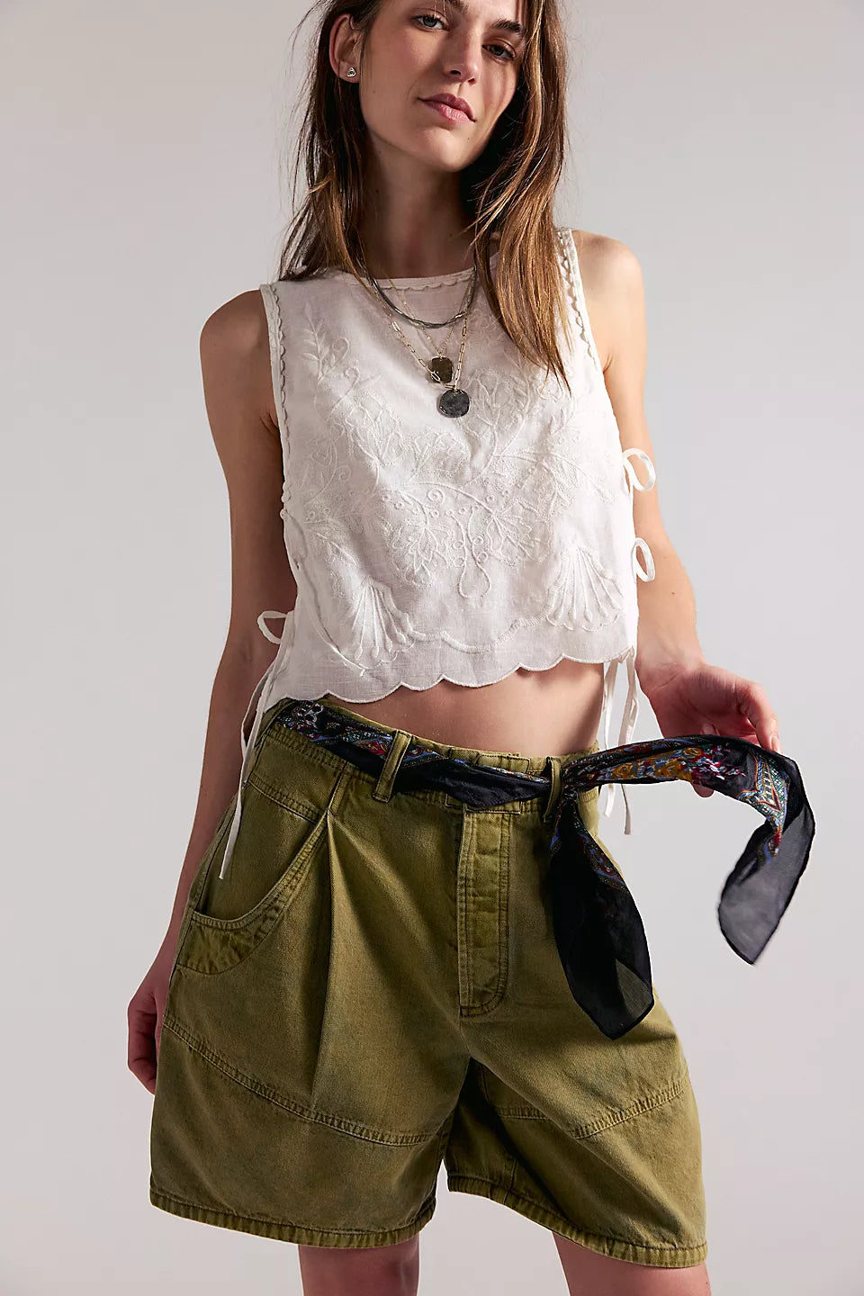 FREE PEOPLE-"WILD REBEL" BARREL SHORT