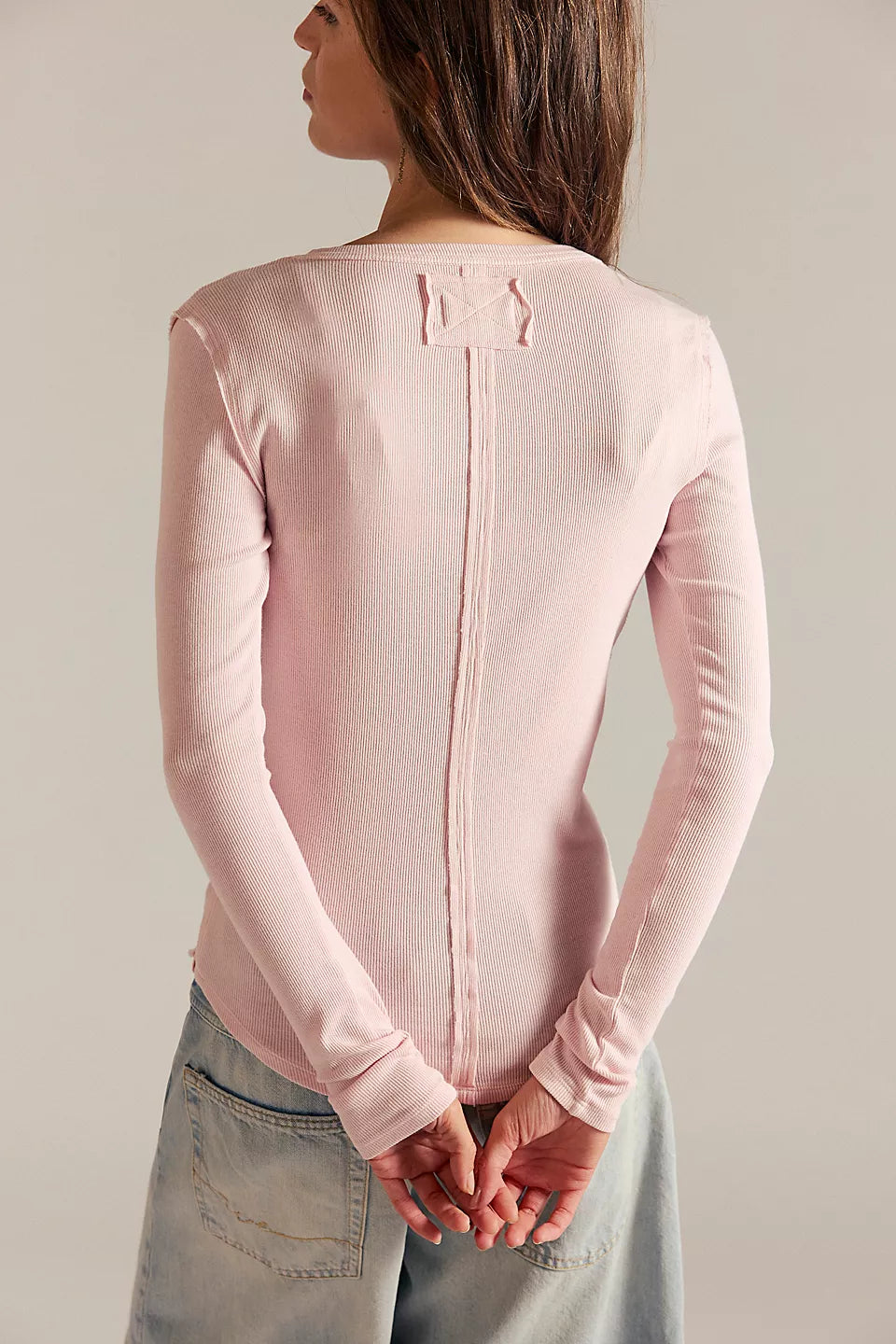 FREE PEOPLE-"JAMIE" HENLEY TEE