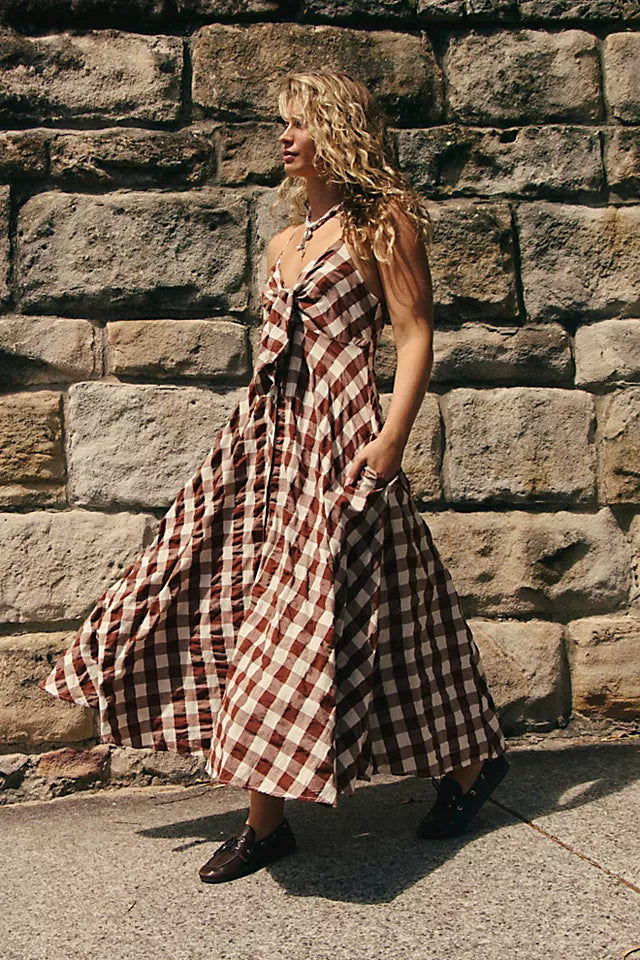 FREE PEOPLE-"VIA MIDI" DRESS