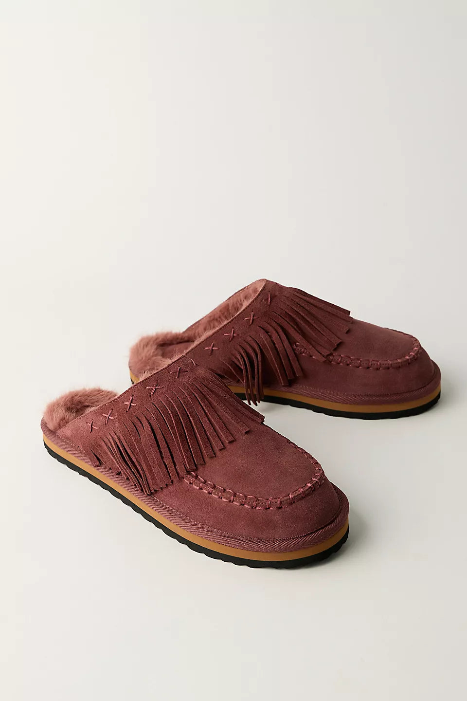 FREE PEOPLE-"FALLON FRINGE" MULES