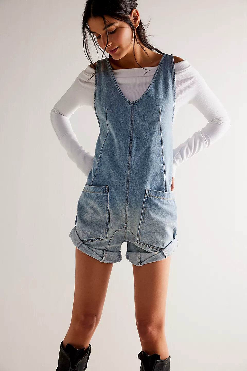 FREE PEOPLE-"HIGH ROLLER" SHORTALL