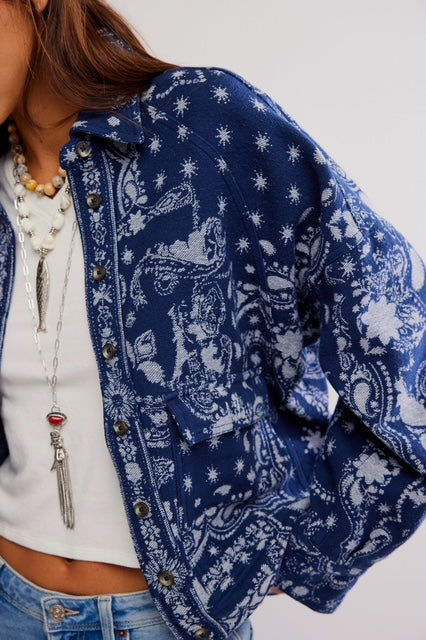 FREE PEOPLE-"BANDANA" SHIRT