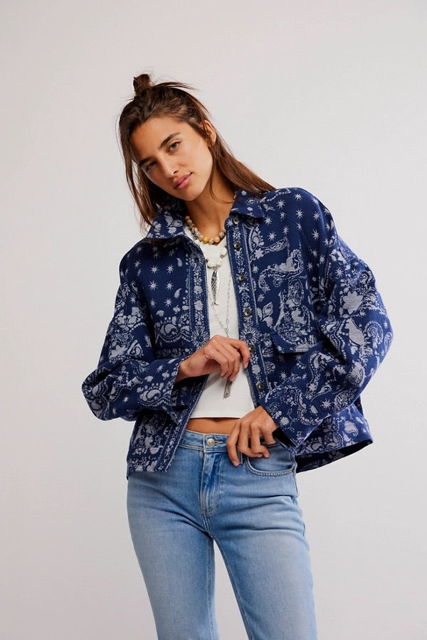 FREE PEOPLE-"BANDANA" SHIRT