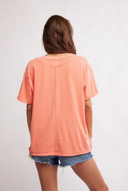 FREE PEOPLE-"NINA" V-NECK TEE