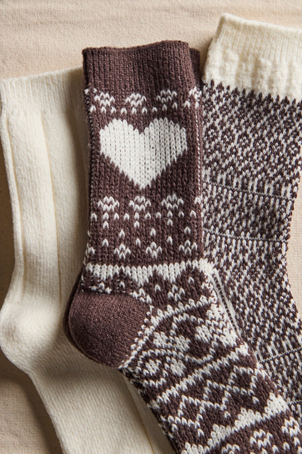 FREE PEOPLE-"NORDIC" SOCK-3PK