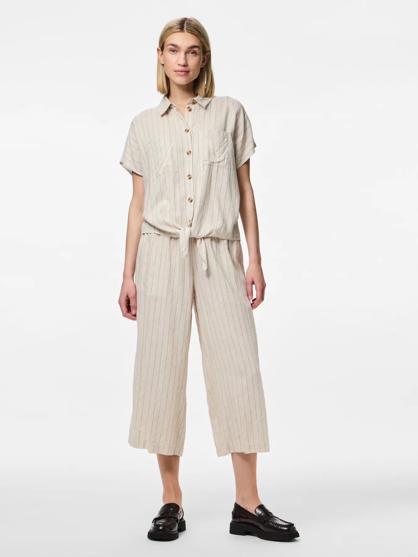 PIECES-"PIA" TIE SHIRT