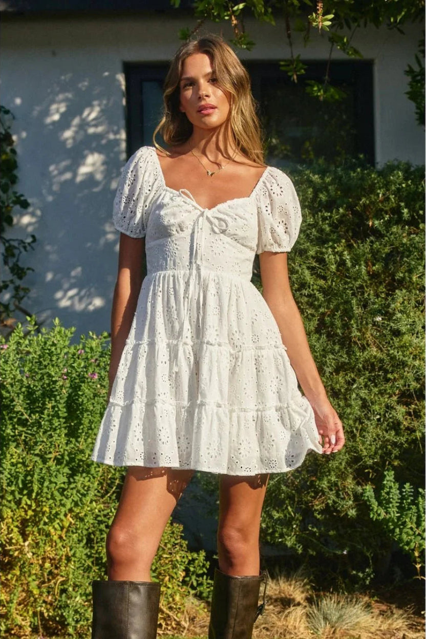 DRESS FORUM-"LATERS"EYELET DRESS