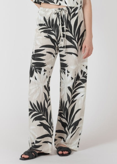BLACK TAPE-WIDE LEG TROUSER