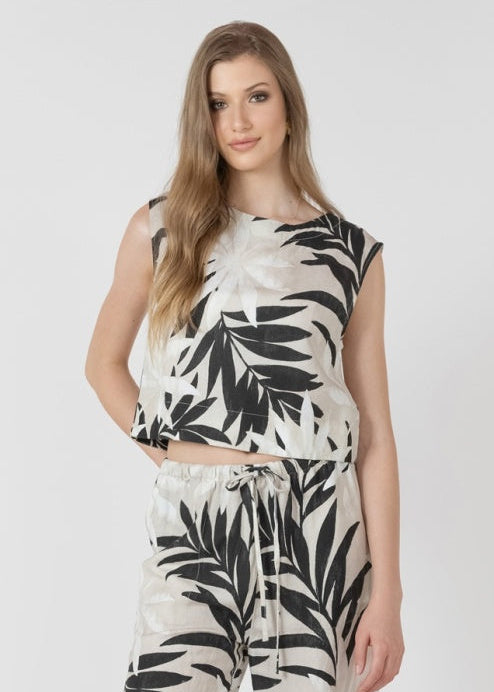 BLACK TAPE-PRINT TOP